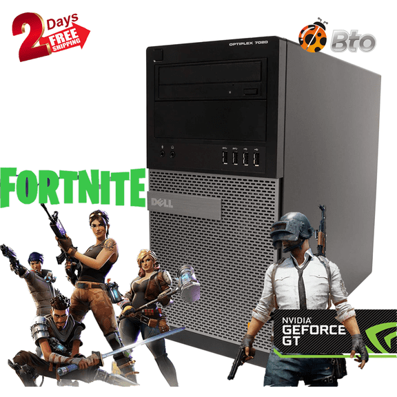 Restored Gaming Dell 7020 Desktop Tower Computer PC Intel Core i54th Gen. Processor 8GB Ram 500GB HDD Bto AMD Radeon RX 550 DDR5 KB & Mouse Wifi Adapter Bluetooth Windows 10 Pro (Refurbished)