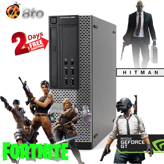 Restored Gaming Dell Desktop Computer SFF, Core i54th Gen. 16GB Ram, 480GB SSD, Nvidia GT 730 4GB Graphics, 16GB Flash Drive, Keyboard & Mouse, WiFi, Bluetooth, Windows 10 Pro (Refurbished)