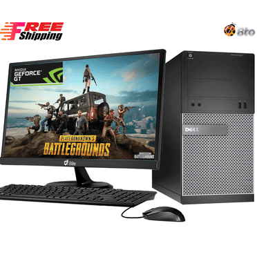 Restored Gaming Dell Desktop Tower Computer PC Intel Core i5 Processor 16GB Ram 128GB SSD, 2TB HDD 20" Monitor NVIDIA GT 1030 DDR5 Bto KB & Mouse WiFi Windows 10 (Refurbished)