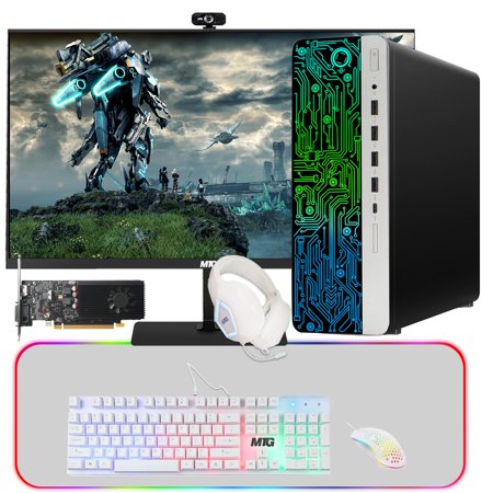 Restored HP G3 Gaming Desktop PC, Intel Core i5 4th Gen, GT 1030 Graphics, 16GB RAM, 1TB SSD, MTG New 27 Inch Monitor, Gaming Kit, Webcam, Wifi, Win 10 Pro (Refurbished)