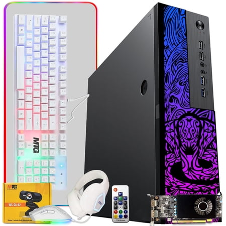 Restored TechMagnet Gaming Desktop PC Computer, Cobra, Intel Core i5 8th Gen, AMD RX 550, 32GB RAM, 1TB SSD, 4TB HDD, 4 in 1 Gaming Kit, Webcam, Win 11 Home (Refurbished)