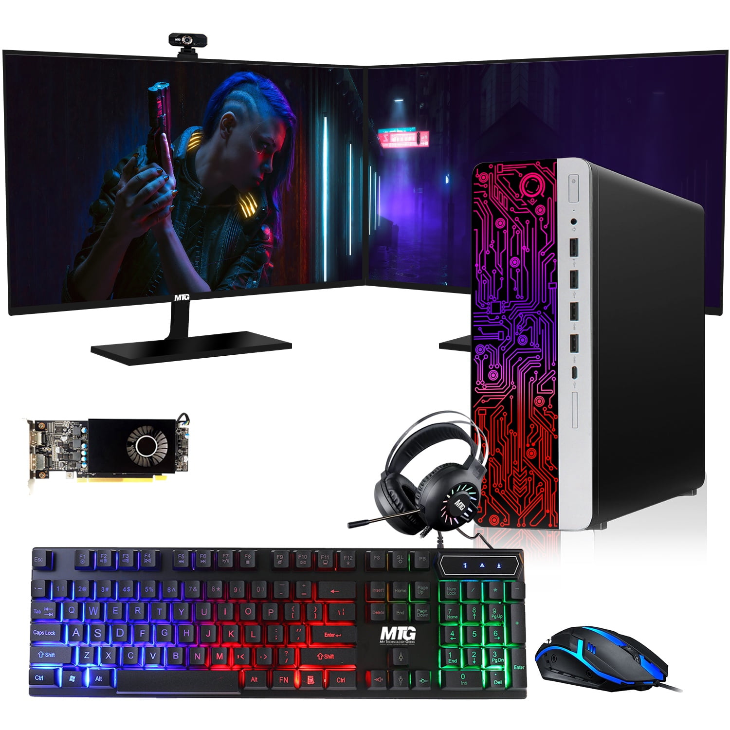Restored HP G3 Gaming Desktop PC, Intel Core i7 6th Gen, AMD RX 550 ...