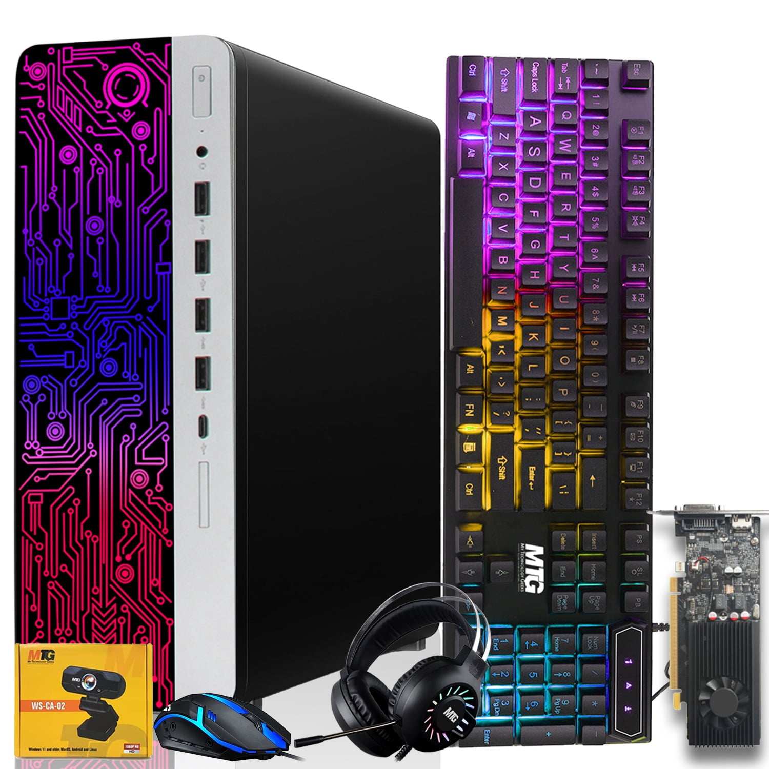 Restored HP G3 Gaming Desktop PC, Core i7 6th Gen, GT 1030 Graphic, 16GB  RAM, 480GB SSD | 2TB HDD, RGB Keyboard Mouse, Speaker, Webcam, WiFi, Win 10  ...