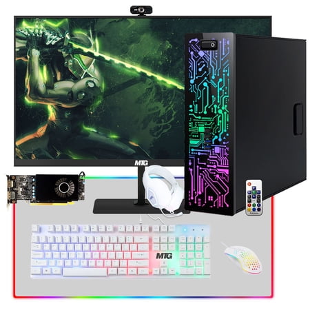 Restored HP G3 Gaming Desktop PC, Intel Core i7 6th Gen, AMD RX 550 Graphics, 32GB RAM, 1TB SSD, MTG New 27 Inch Monitor, Gaming Kit Webcam, Wifi, Win 10 Pro (Refurbished)