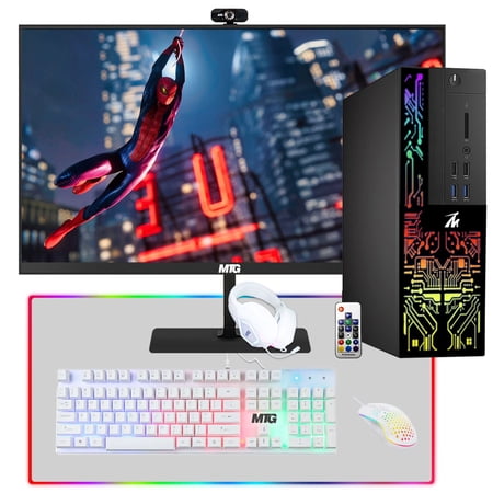 Restored Gaming Desktop PC, Intel i5 4th Gen, TechMagnet Zeus Pro 4, AMD RX 6400, 16GB RAM ARGB, 1TB SSD + 4TB HDD, RGB Front Panel 385 patterns, RGB Kit, Win 10 Pro (Refurbished)