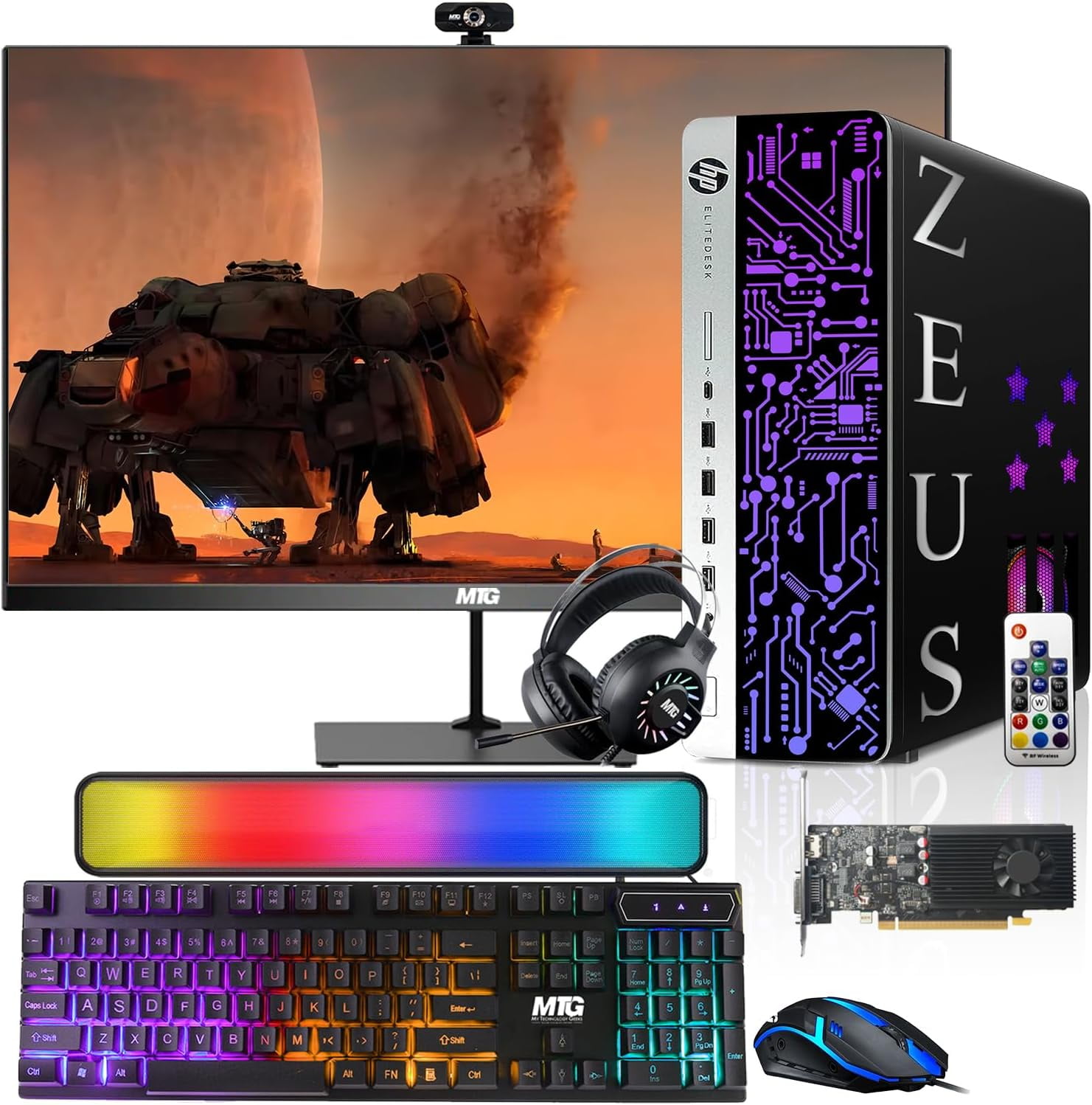 Zeus Gaming TechMagnet Gaming PC Bundle I5, GT 1030, 8GB