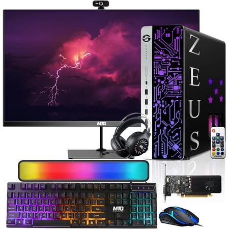 Restored Gaming Desktop PC, Intel i7 6th Gen, TechMagnet Zeus Pro 6, GT 1030, 32GB RAM ARGB, 1TB SSD + 2TB HDD, 22 Inch Monitor, RGB Front Panel 385 patterns, RGB Kit, Win 10 Pro (Refurbished)