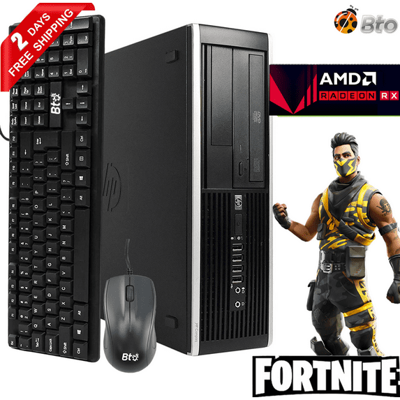 Restored Gaming HP Compaq Desktop SFF Computer PC Intel Core i5 Processor, 8GB Ram, 500GB Hard Drive, Bto AMD Radeon RX 550 4GB GDDR5, Wifi Adapter, Windows 10 (Refurbished)