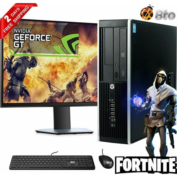 Restored Gaming HP Compaq Pro 6300 sff computer Desktop PC Intel Core i5 Processor, 16GB Ram, 500GB Hard Drive, 120GB SSD, NVIDIA GeForce GT 1030 DDR5, 22 inch LCD, WiFi, Windows 10 (Refurbished)