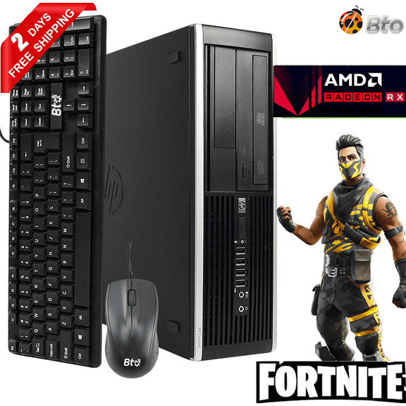 Restored Gaming HP Compaq Pro 6300 sff computer Desktop PC Intel Core i5 Processor, 8GB Ram, 500GB Hard Drive, 120GB SSD, AMD Radeon RX 550 Phoenix 4GB GDDR5, includes WiFi, Windows 10 (Refurbished)