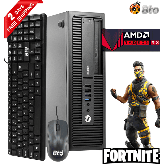Restored Gaming HP EliteDesk 800 G1 sff Computer Desktop PC, Intel Core i5 Processor, 8GB Ram, 500GB Hard Drive, 240GB SSD, AMD Radeon RX 550 Phoenix 4GB GDDR5, includes WiFi, Windows 10 (Refurbished)