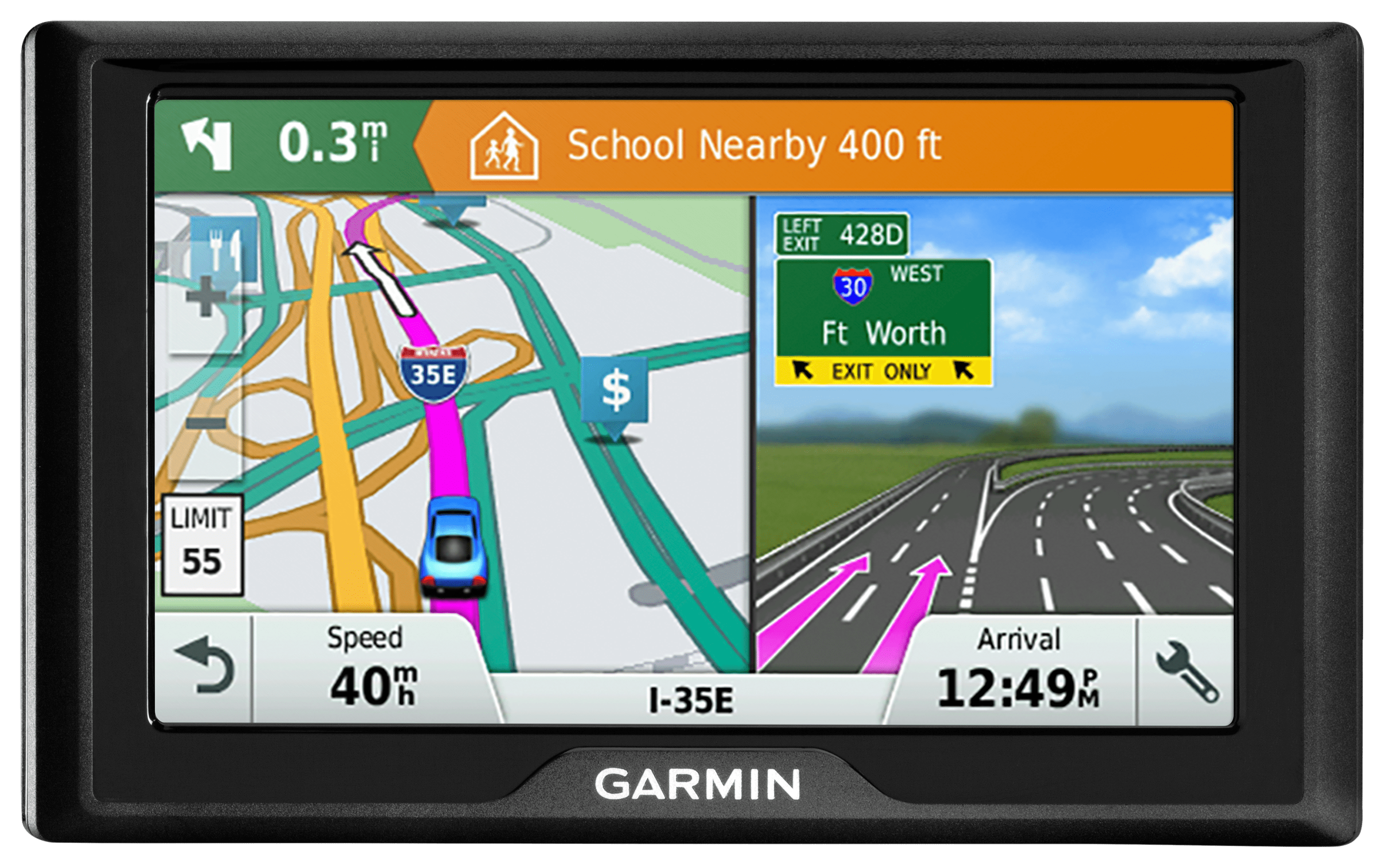 GPS Garmin Drive 51 LMT-S - Ecran 5 Pouces - Cartes Europe 46 Pays - Trafic Et Zones De Danger à Vie - Reconditionné