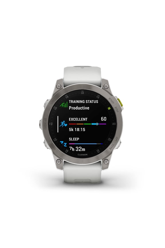 Restored GARMIN, 010-N2582-20, Epix Gen 2 Premium Active Smartwatch, 47 mm, 384 Hour Battery Life, White Titanium