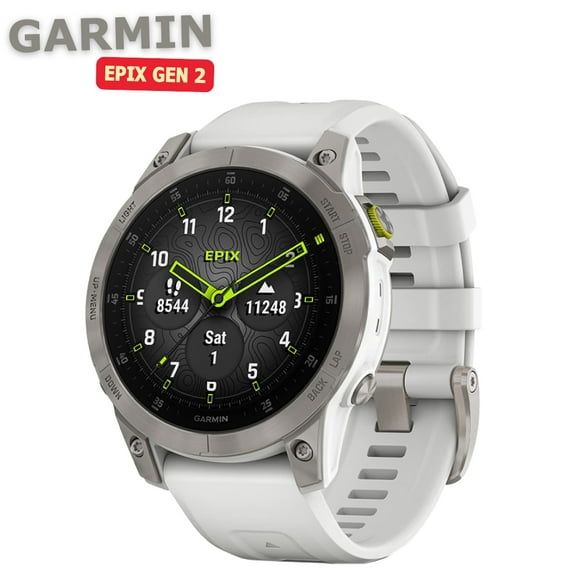 Restored Garmin Epix Gen 2, Premium Active Smartwatch, 47 mm (White Titanium) - (Refurbished)