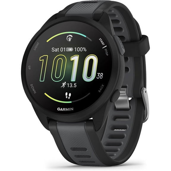 Restored Garmin Forerunner 165 GPS Smartwatch, Slate Grey/Black