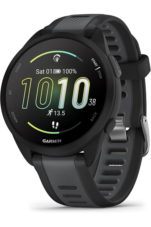 Restored Garmin Forerunner 165 GPS Smartwatch, Slate Grey/Black