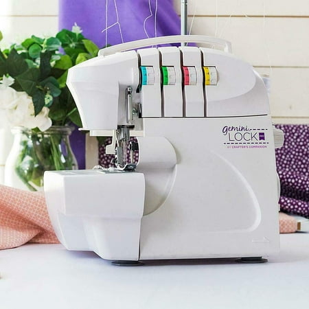 Gemini 14CG754 Lock Pro Serger Crafter's Companion sewing machine(White)- Refurbished