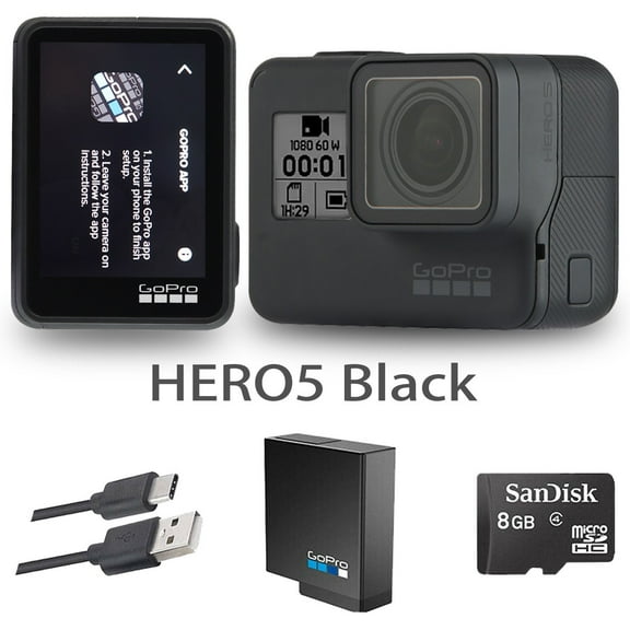 Restored GoPro HERO 5 Black Edition Waterproof Sport Action Camera with Touch Screen 4K Ultra HD Video 12MP Photos (Refurbished)