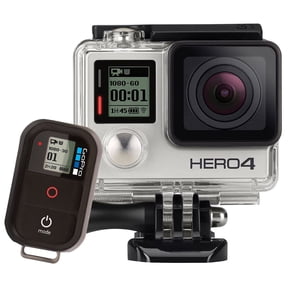 Restored GoPro Hero 4 Silver Edition 12MP Waterproof Sports & Action Camera Camcorder With 2Button GoPro Smart Remote Control (Refurbished)
