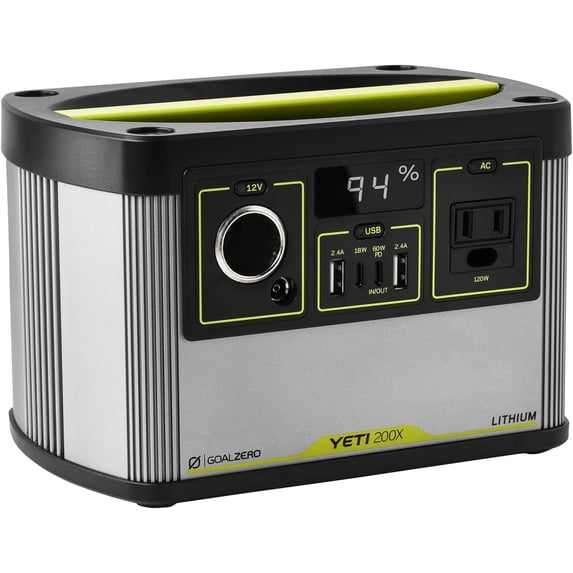 Restored Goal Zero Yeti 200X Portable Power Station for Camping, Emergency Power (Refurbished)