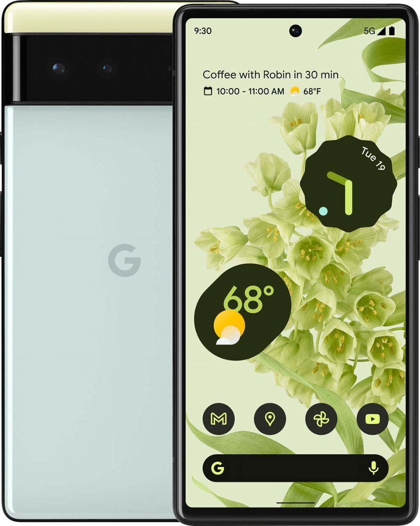 Restored Google GA03910-US 256GB Unlocked Pixel 6 5G Phone- Sorta Seafoam (Refurbished)