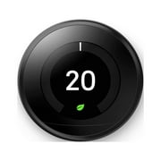 Restored Google Nest A0013 3rd Gen Black Learning Thermostat A0013Black (Refurbished)