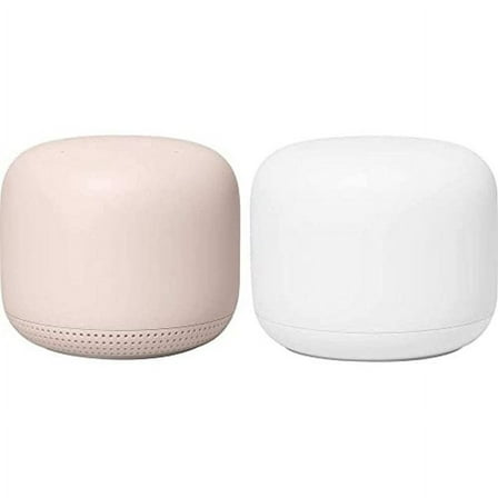 Restored Google Nest WiFi - AC2200 - Router and Add On Access Point Mesh Wi-Fi System Bundles (2-Pack, Sand) (Refurbished)