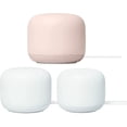 thumbnail image 1 of Restored Google Nest WiFi Router 3 Pack Sand (One Router and Two Extenders) 2nd Generation 4x4 AC2200 Mesh Wi-Fi Routers with 6600 Sq Ft Coverage (Refurbished), 1 of 9