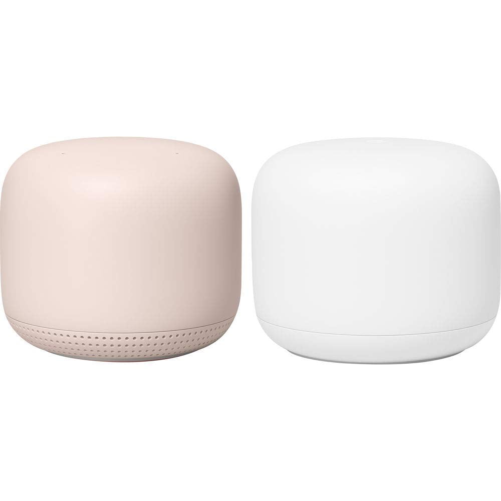 Restored Google - Nest WiFi - WiFi Router (2-Pack in Sand) (Refurbished)