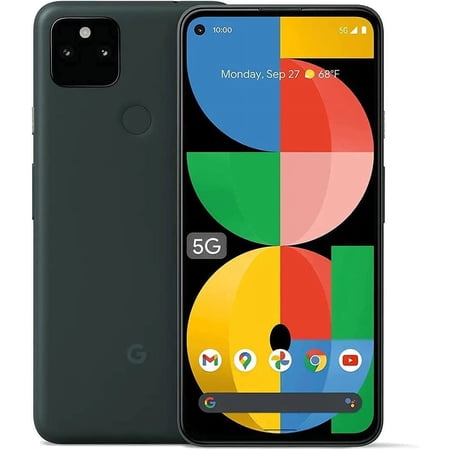 Restored Google Pixel 5a 5G G1F8F (Fully Unlocked) 128GB Just Black (Refurbished)