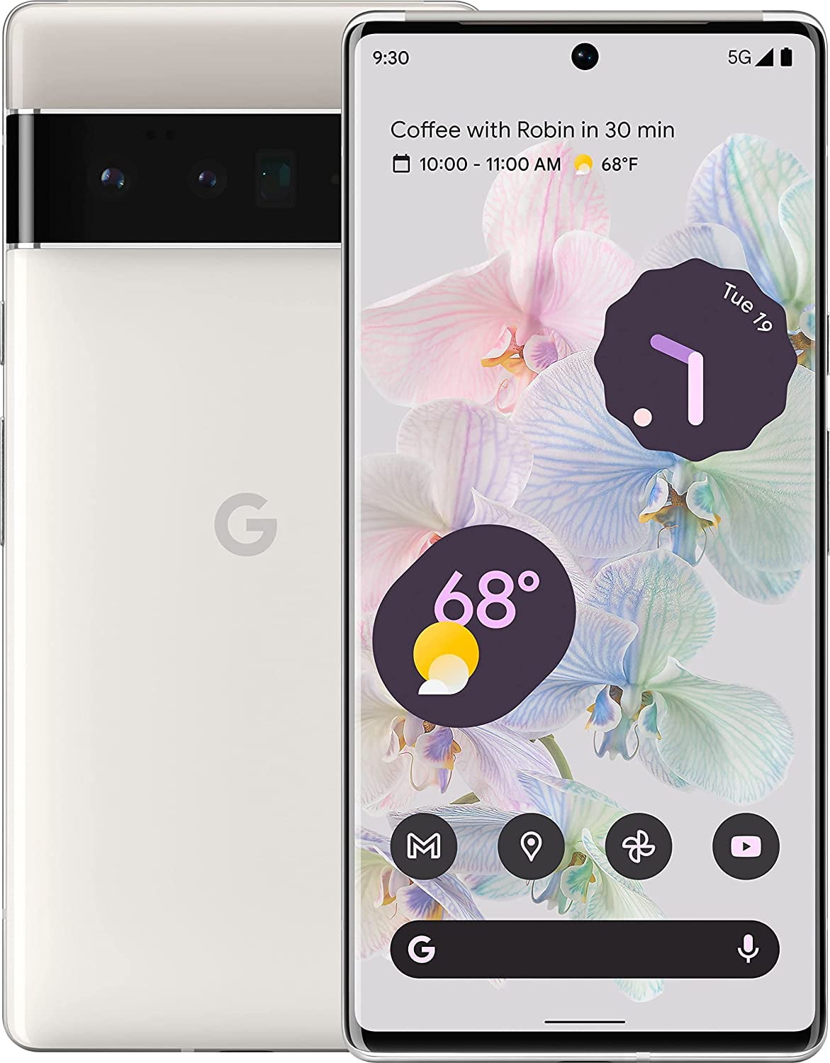 Restored Google Pixel 6 Pro 128GB Cloudy White 5G Unlocked GA03138-US Used  Excellent Condition