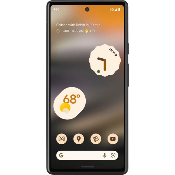 Restored Google Pixel 6a Smartphone, Fully Unlocked,128 GB Storage + 6 GB RAM, Charcoal (Refurbished)