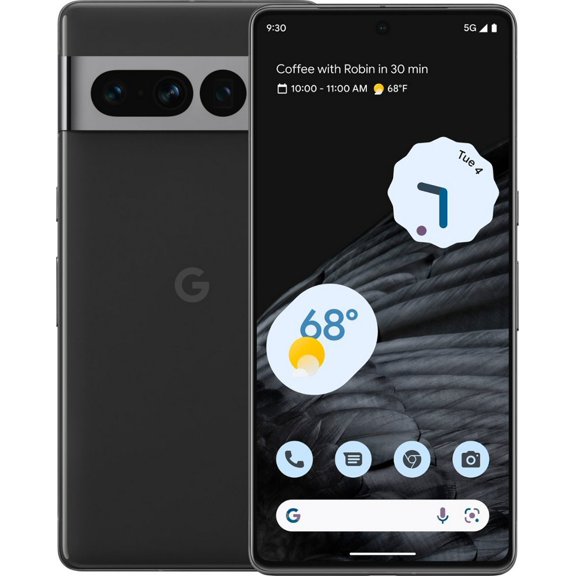Restored Google Pixel 7 Pro Smartphone, Verizon Only,128 GB Storage + 8 GB RAM, Obsidian (Refurbished)