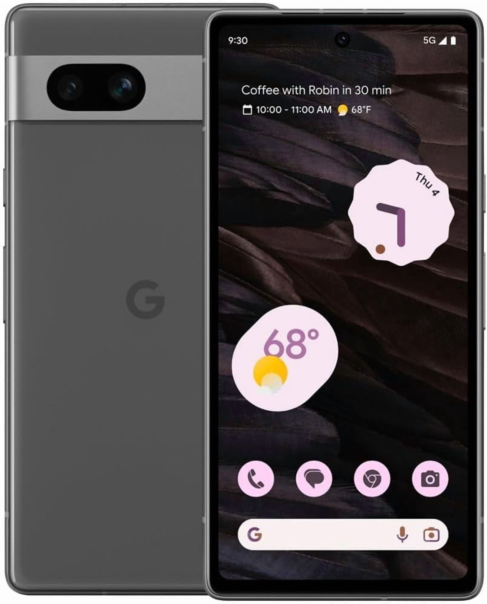 Restored Google Pixel 7a 5G, 128GB, Charcoal - Unlocked (Refurbished)