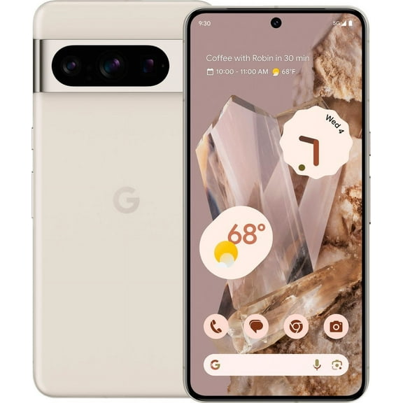 Restored Google Pixel 8 Pro 128GB - Cricket Wireless - Porcelain (Refurbished)