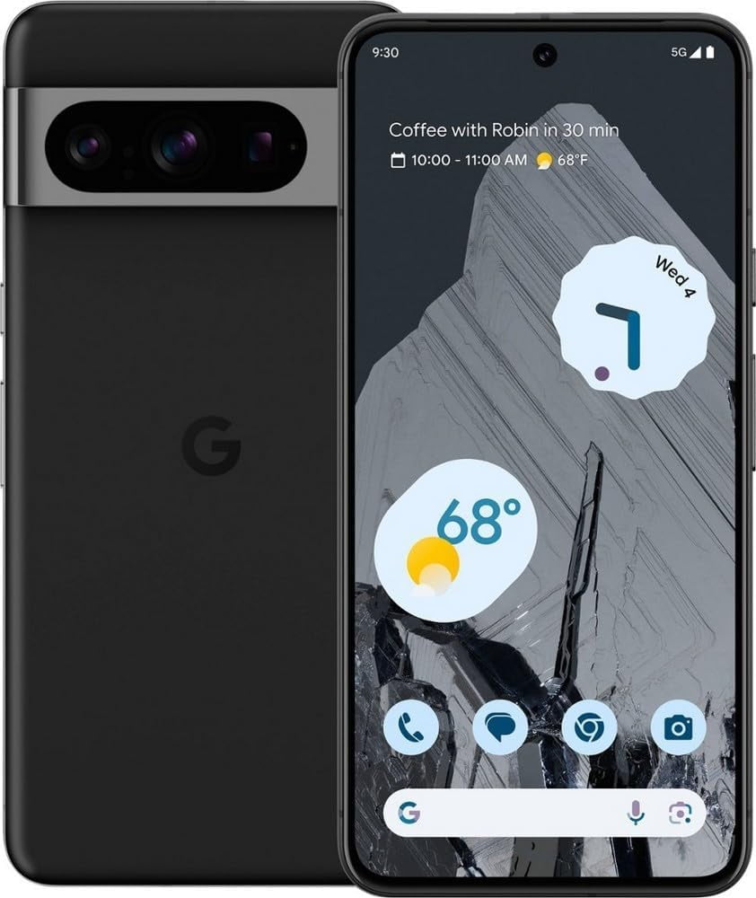 Restored Google Pixel 8 Pro Smartphone, 256GB, Unlocked - Obsidian (Refurbished)