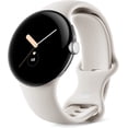 thumbnail image 1 of Restored Google Pixel Watch 1st Gen (Previous Model) Polished Silver Stainless Steel case with Chalk Active band Wifi (Refurbished), 1 of 12