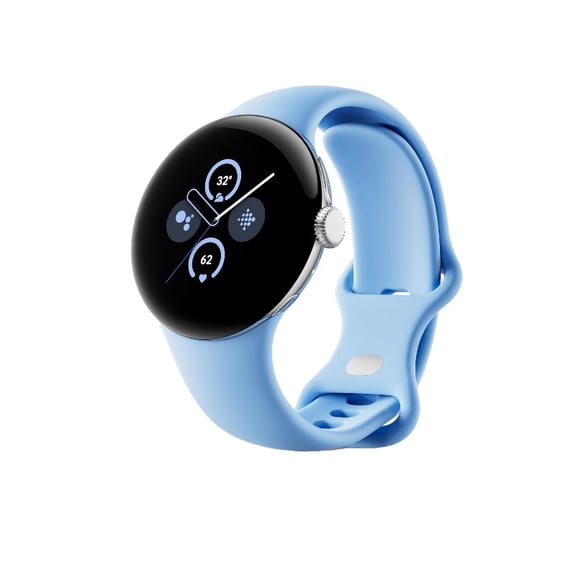 Restored Google Pixel Watch 2 (41mm) Wear OS Smartwatch (LTE) Silver with Bay Active Band (Refurbished)