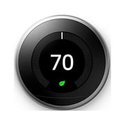 Restored Google T3007ES 3rd Gen Nest Learning Smart WIFI Thermostat, Stainless Steel (Refurbished)