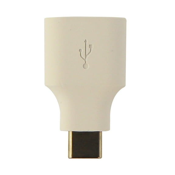 Restored Google USB to USB-C (Type C) Short OTG Adapter for USB-C Devices - White (Refurbished)