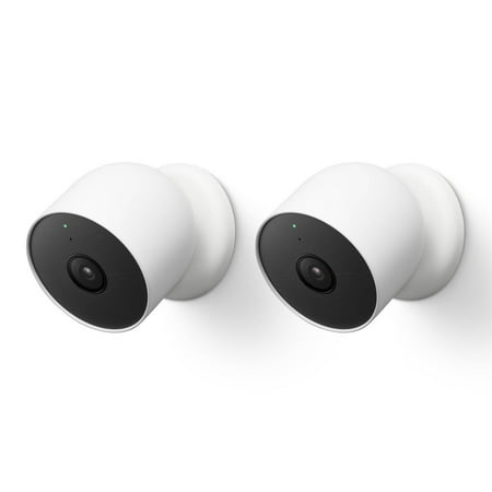 Restored Google Nest GA01894-US 1080p Indoor/Outdoor Camera Battery - 2-Pack - Snow (Refurbished)