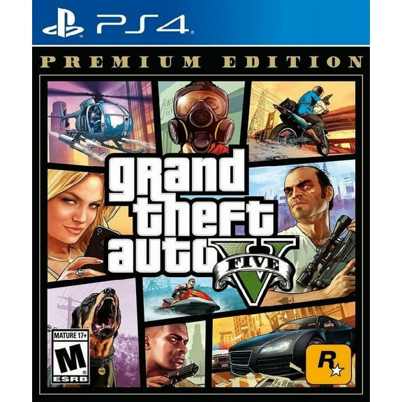 Restored Grand Theft Auto V Premium (Sony Playstation 4, 2018) Video Game (Refurbished)