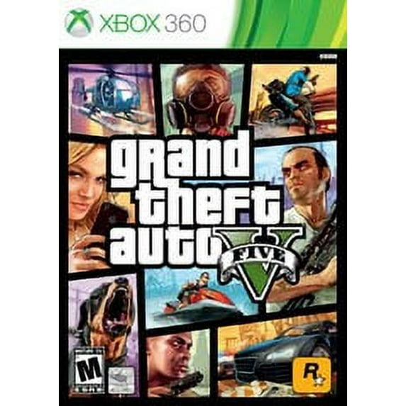 Rockstar Grand Theft Auto V Xbox 360 Refurbished video game with original artwork and game disc