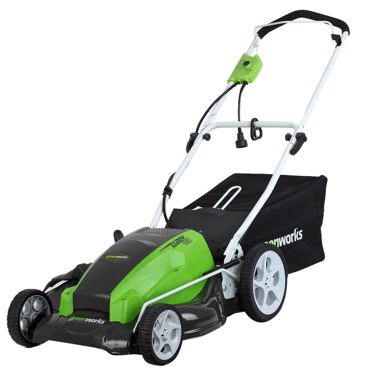 Restored Greenworks 13 Amp 21-inch Corded Electric Walk-Behind Push Lawn Mower, 25112 (Refurbished)