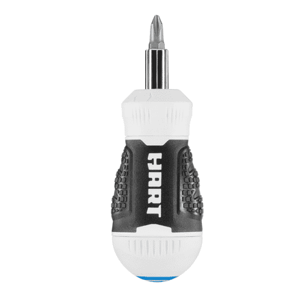 Restored HART 7-Piece Ratcheting Stubby Screwdriver with Comfort Grip Handle (Refurbished)