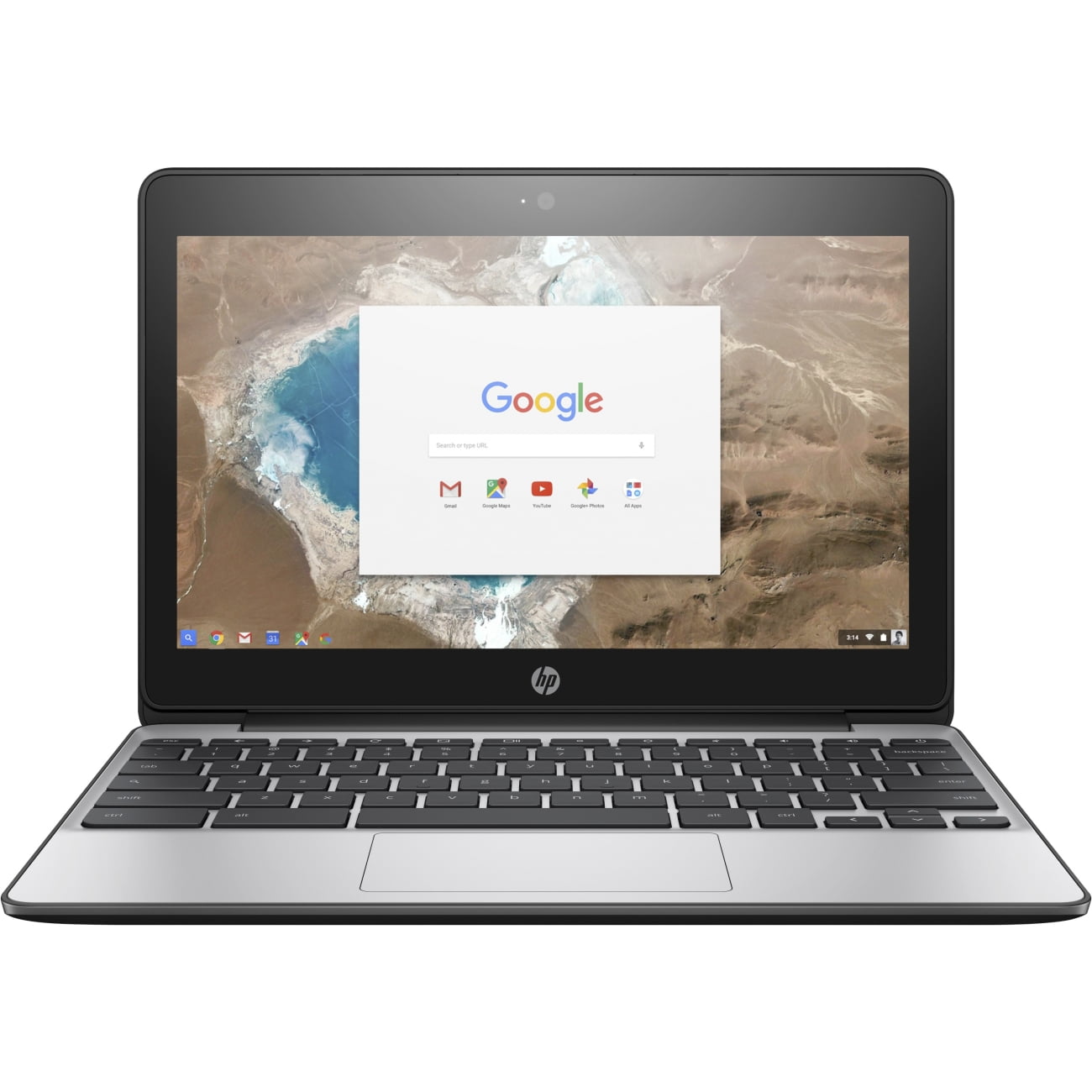 Restored HP 11.6" Chromebook 11 G5 EE, Chrome OS™, Intel Celeron N3060, Dual Core, 1.6 GHz, 2GB RAM, Webcam, Black