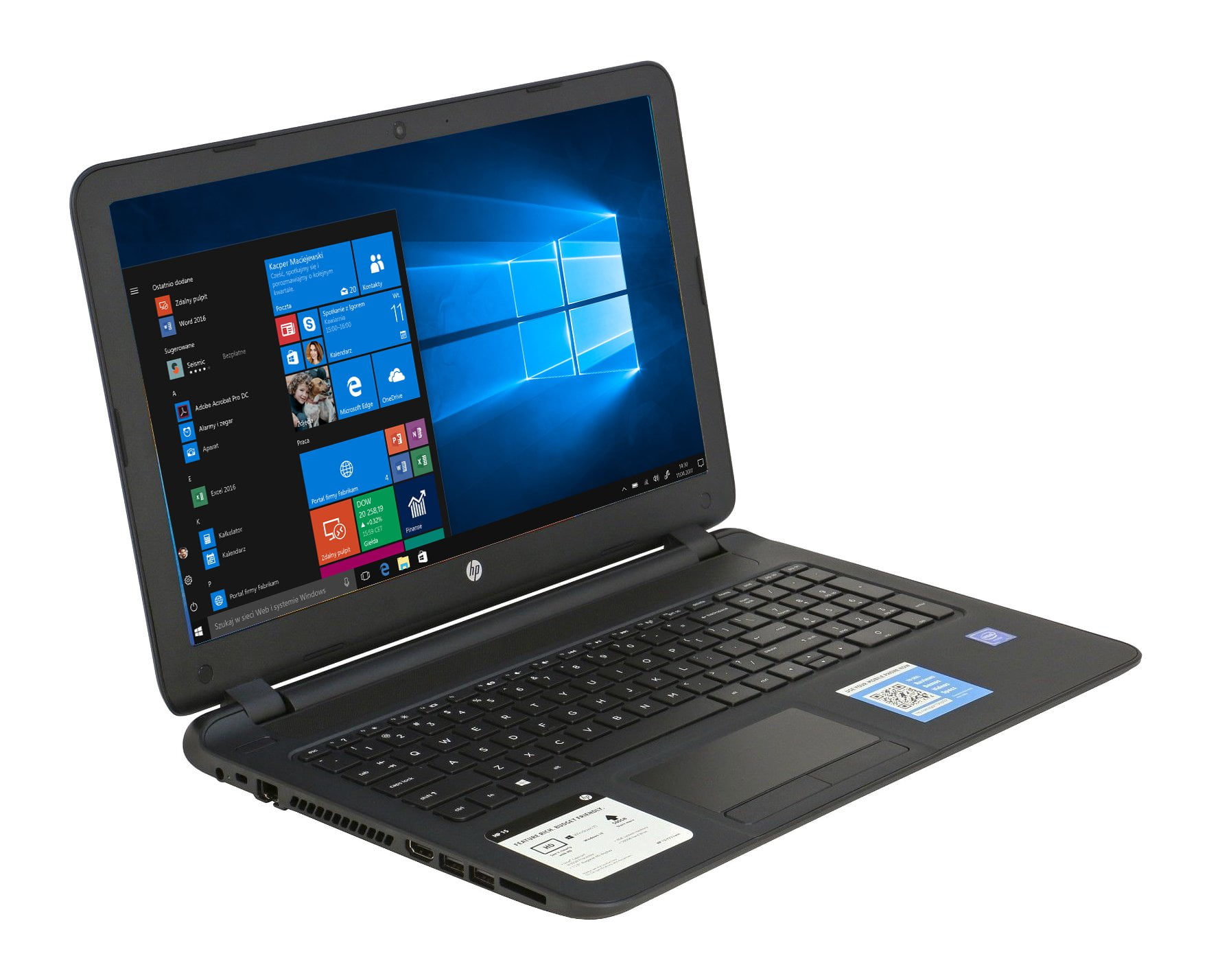 Restored Hp 15 F233wm 156 Hd Laptop Intel Celeron N3050 16ghz 4gb Ddr3l Sdram 500gb Hdd 7543