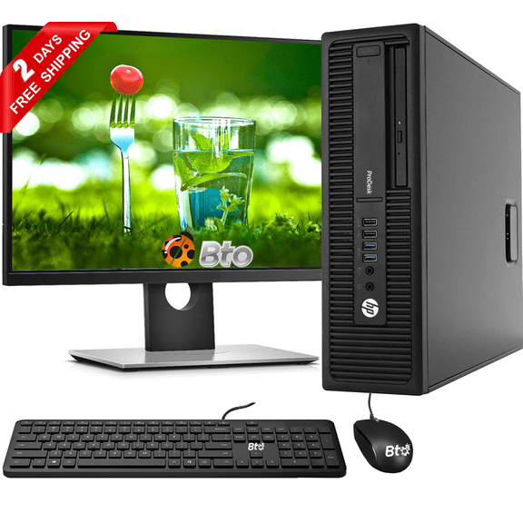 HP 600 G1 SFF Computer Core i5 4th, 16GB Ram, 2TB HDD, 240GB SSD, New 20" LCD, Keyboard and Mouse, Wi-Fi, Win10 Pro Desktop PC