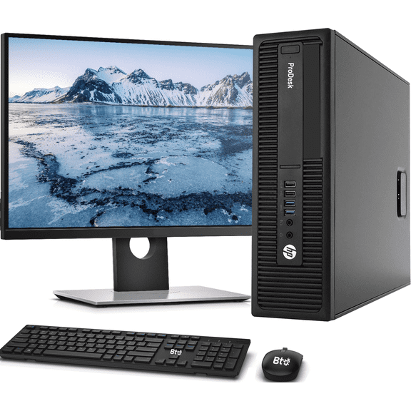 Restored HP 600 G2 SFF Computer Desktop PC, Intel Core i5-6500 3.2GHz Processor, 8GB Ram, 128GB M.2 SSD, 1TB HDD, BTO Wireless Keyboard & Mouse, Wifi (Refurbished)