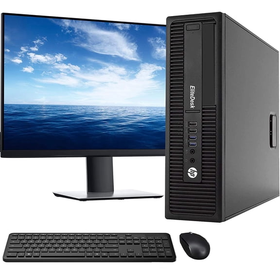 Restored HP 800 G1 SFF Computer Desktop PC, Intel Core i5 3.2GHz, 16GB Ram, 128GB M.2 SSD, 500GB HDD, BTO Wifi (Refurbished)